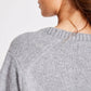 Maglione in lana d’agnello biologica a maniche corte grigio mélange