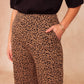 Pantaloni palazzo animalier da donna