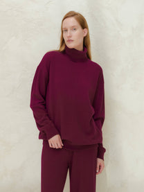 Maglione dolcevita classico in misto cashmere