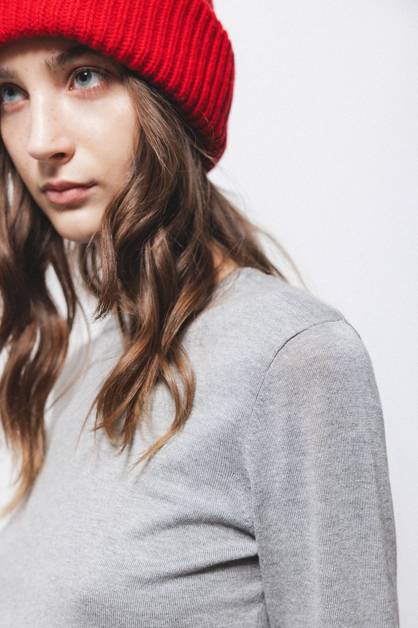Maglione girocollo in maglia rasata