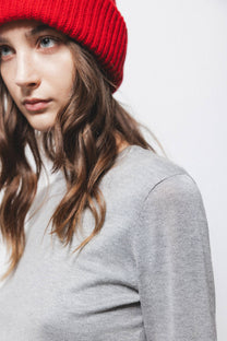 Maglione girocollo in maglia rasata