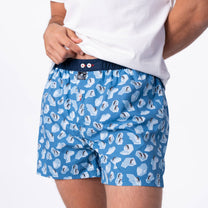Boxer uomo in cotone biologico con fantasia pinguini