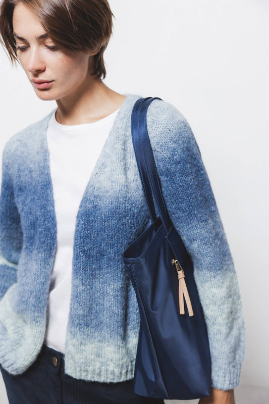 Cardigan in maglia sfumata