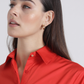 Camicia in cotone con bottoni dorati