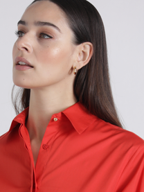 Camicia in cotone con bottoni dorati