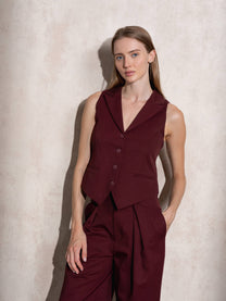 Gilet sartoriale con bottoni da donna