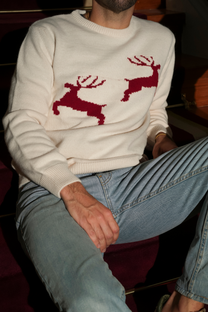 Maglione unisex con renne