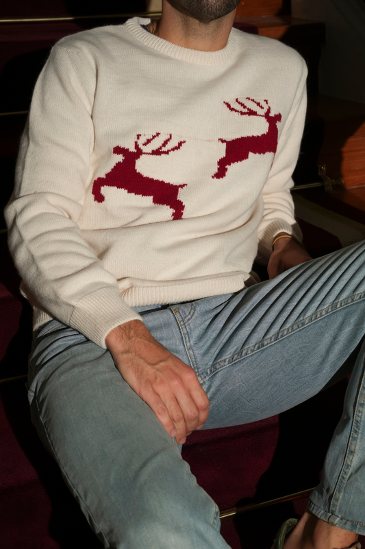 Maglione unisex con renne