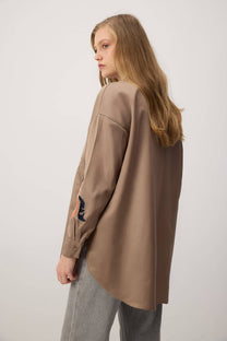Camicia oversize con ricami