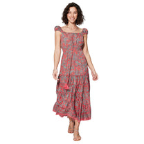 Abito lungo estivo boho con stampa paisley