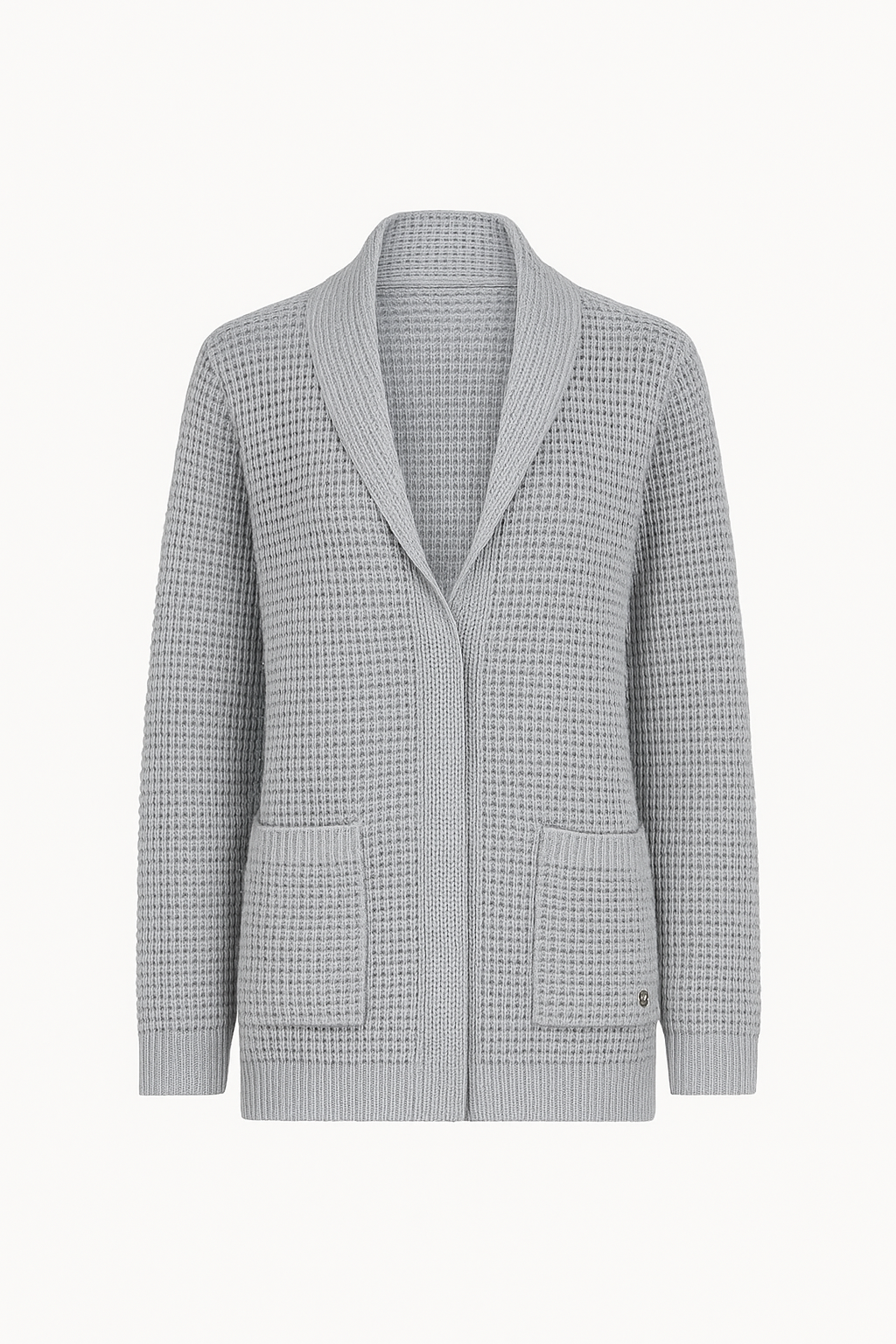 Cappotto cardigan in maglia strutturata con cintura