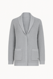 Cappotto cardigan in maglia strutturata con cintura