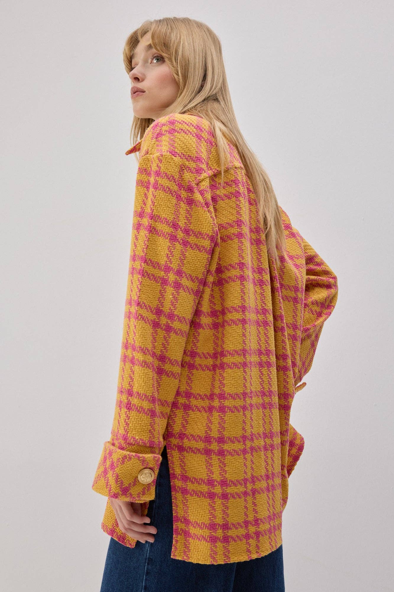 Camicia in tweed a quadri