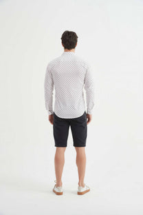 Camicia slim fit Premium con stampa geometrica