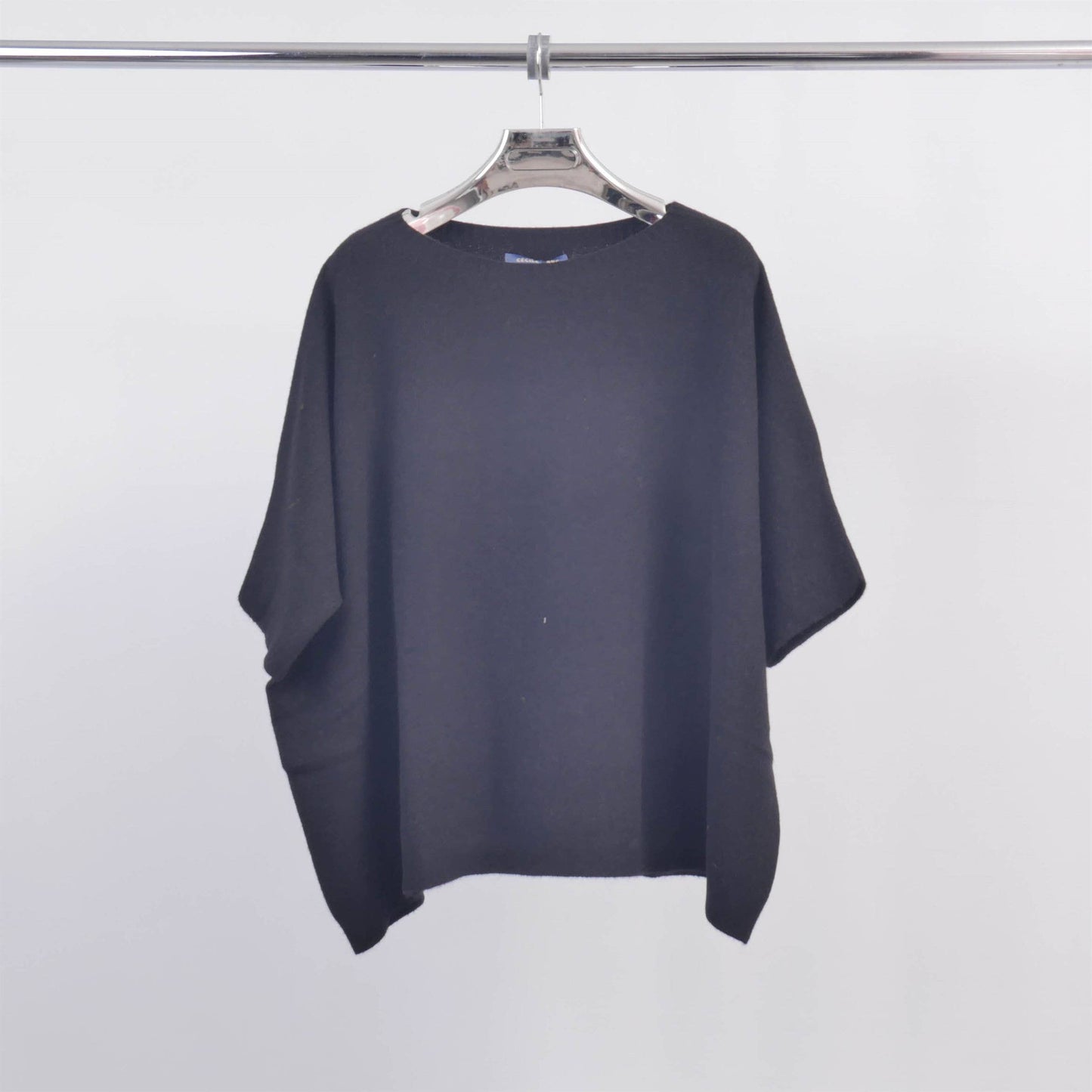 Maglione oversize a maniche corte con scollo rotondo