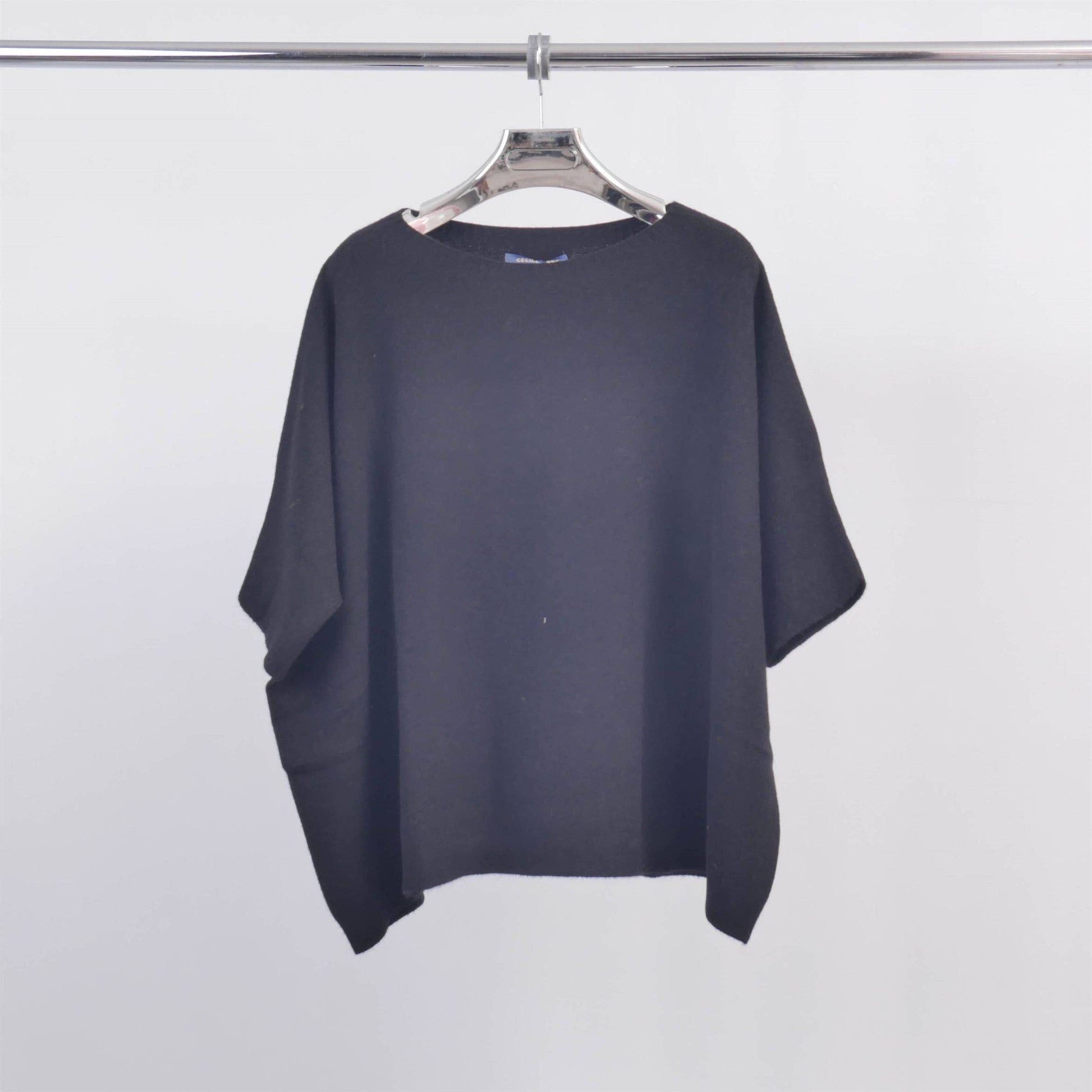 Maglione oversize a maniche corte con scollo rotondo
