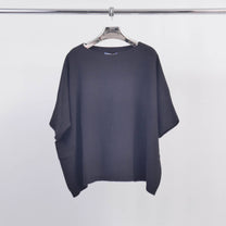 Maglione oversize a maniche corte con scollo rotondo