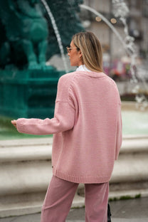 Cardigan oversize in maglia morbida