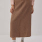 Gonna longuette in tweed con vita elasticizzata
