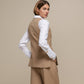 Gilet sartoriale donna smanicato con scollo a V