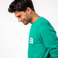 Felpa unisex verde in cotone biologico