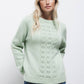 Maglione in maglia strutturata con girocollo