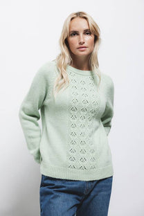 Maglione in maglia strutturata con girocollo
