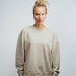 Felpa oversize Positive Mind beige