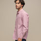 Camicia uomo a righe in cotone misto
