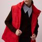 Gilet imbottito con cappuccio rosso