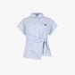Camicia a righe Soumael con nodo in vita