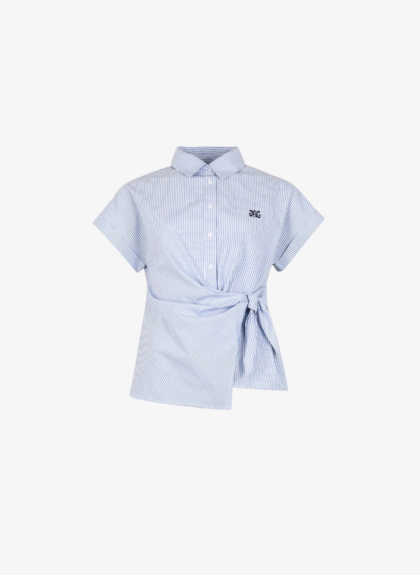 Camicia a righe Soumael con nodo in vita