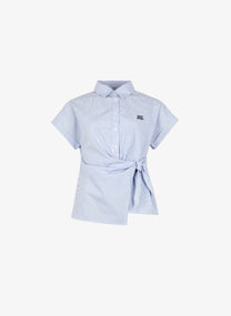 Camicia a righe Soumael con nodo in vita