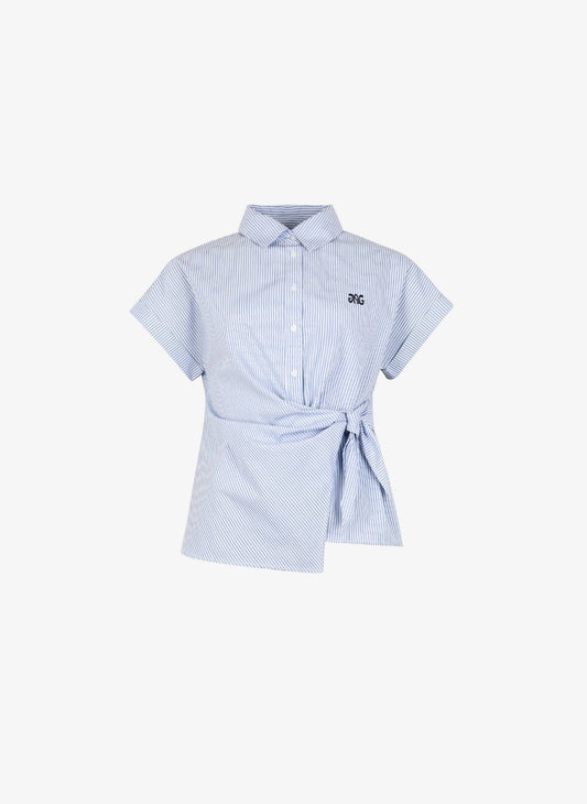 Camicia a righe Soumael con nodo in vita