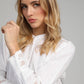 Camicia bianca con inserti in pizzo
