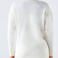 Maglione dolcevita con righe laterali