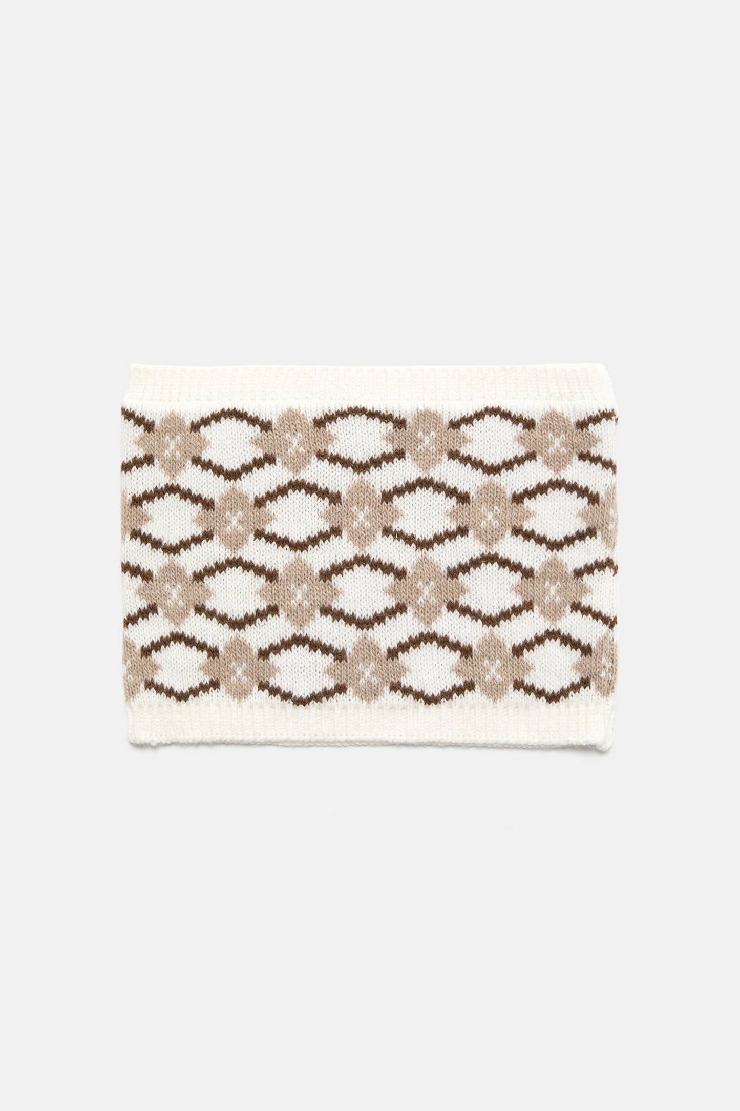 Scaldacollo jacquard in maglia