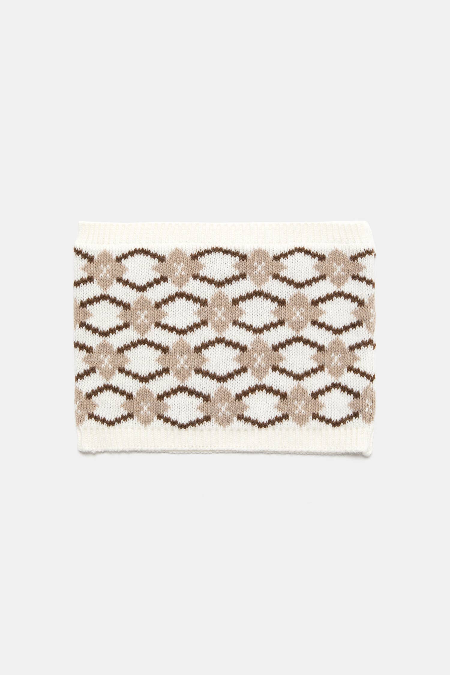 Scaldacollo jacquard in maglia