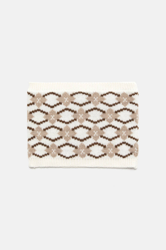 Scaldacollo jacquard in maglia