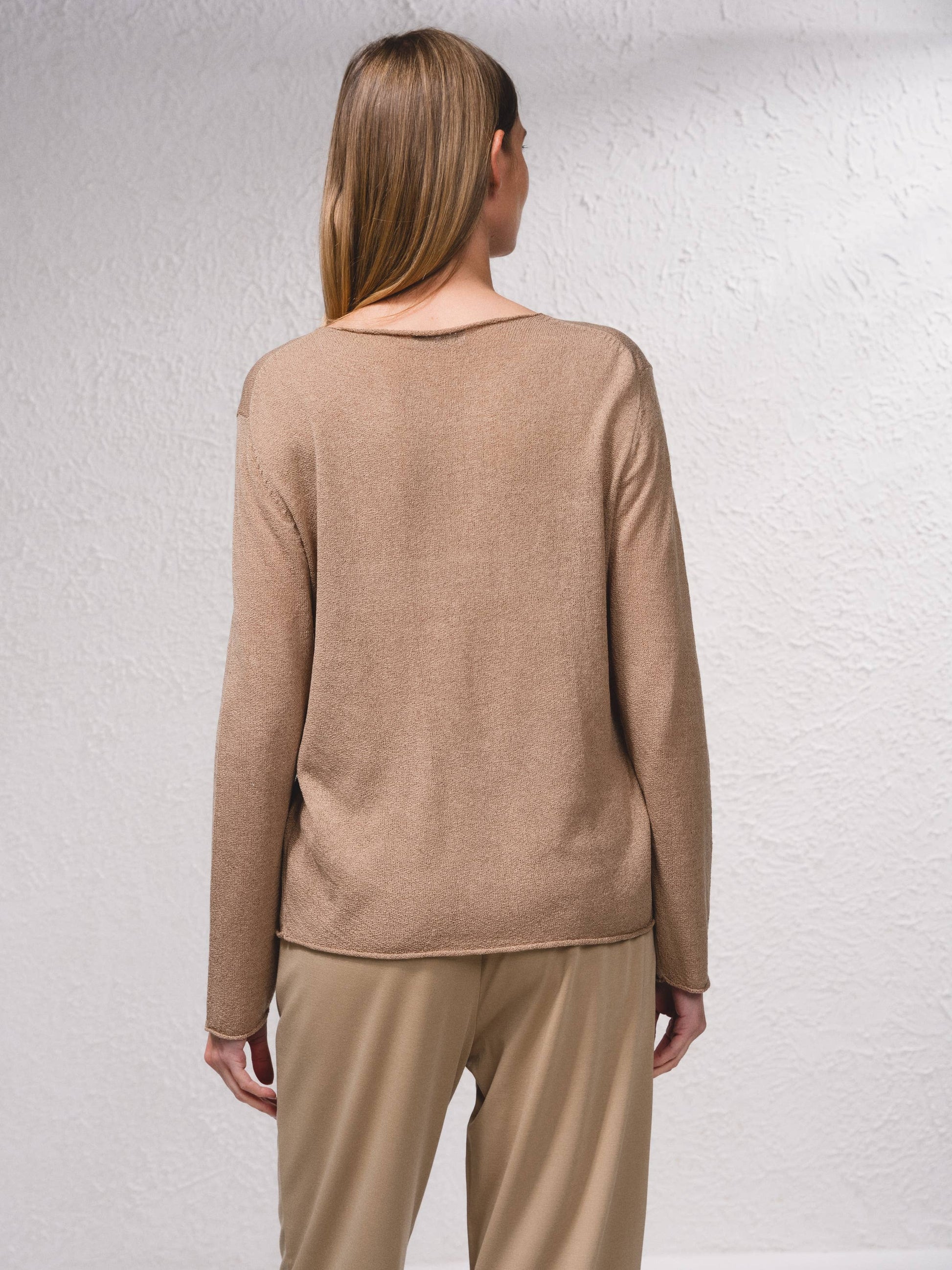 Maglione basic in maglia fine girocollo