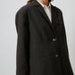 Blazer oversize antracite da donna