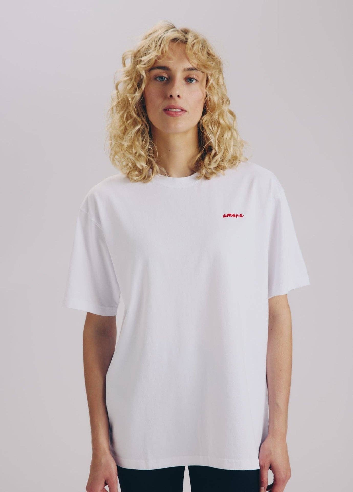 T-shirt Amore in cotone con ricamo