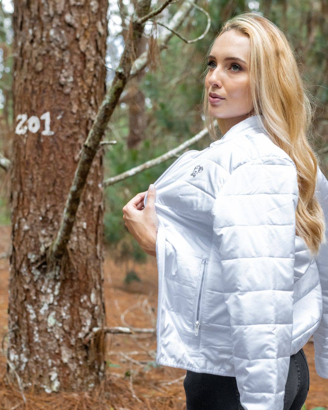 Giacca Puffer Donna Bianca