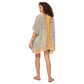 Kimono estivo boho a mezza lunghezza in cotone