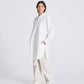 Tunica camicia oversize in popeline di cotone biologico bianca
