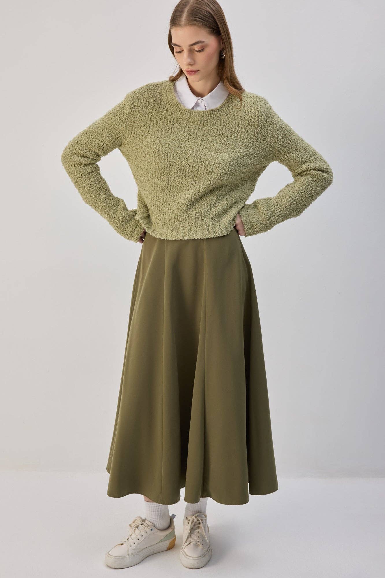 Maglione corto in maglia morbida