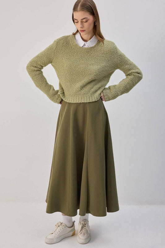 Maglione corto in maglia morbida