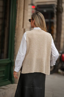 Gilet in maglia testurizzata minimal