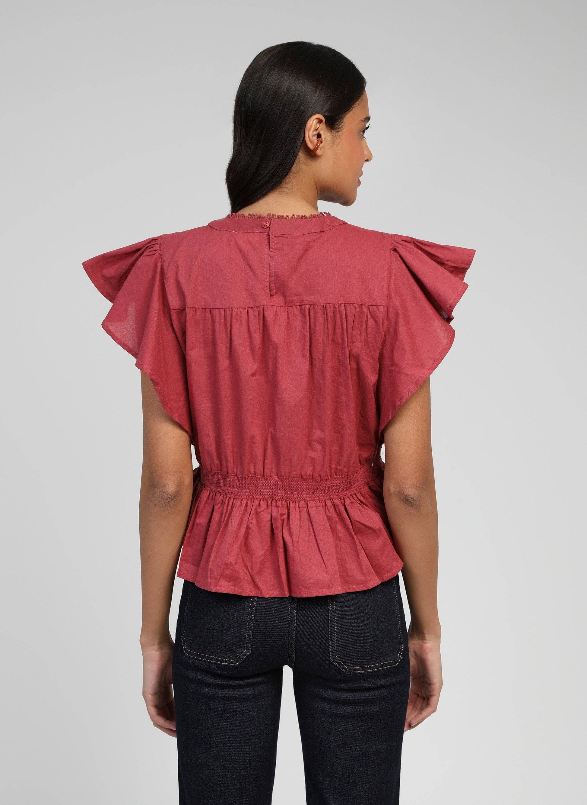 Blusa SaleK color ciliegia