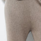 Pantaloni in maglia a coste a gamba dritta